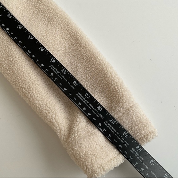 Abercrombie & Fitch Kids Sherpa Shacket 13/14 Cream Buttons Fleece Chore Shirt - Picture 6 of 8